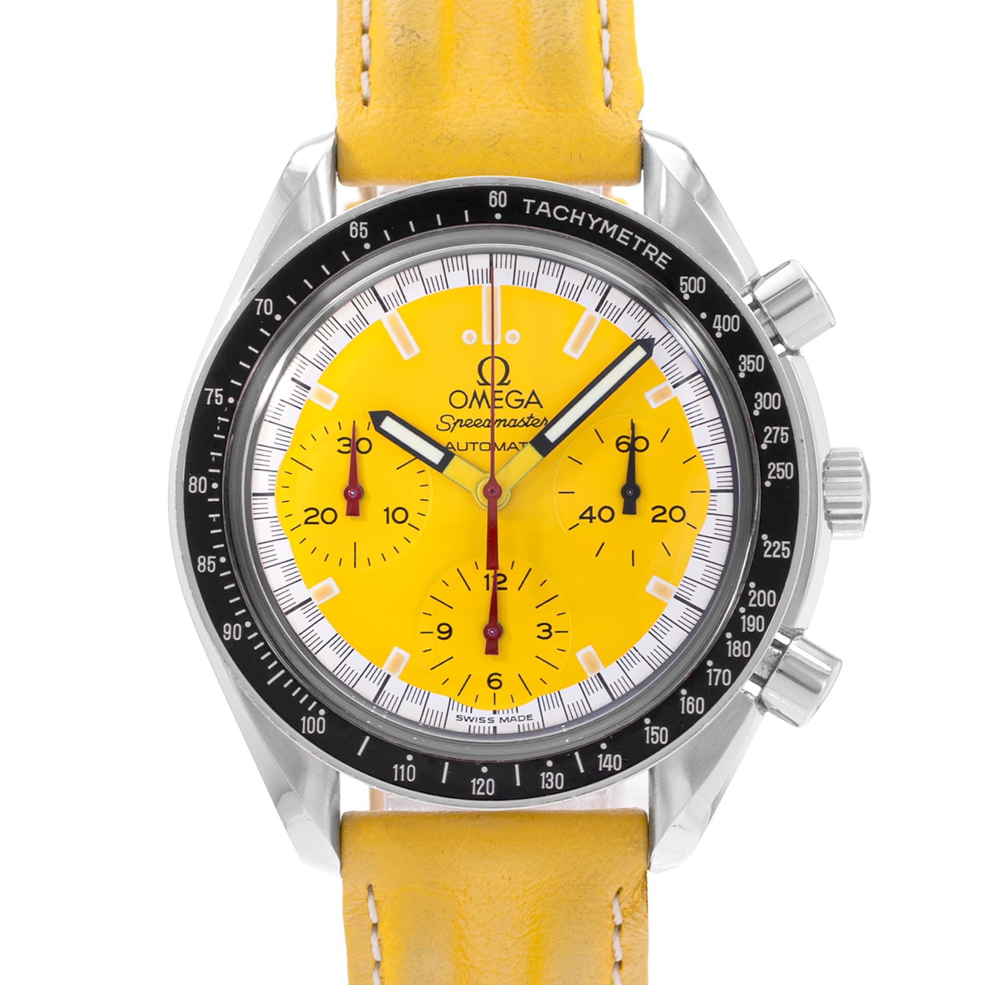 Omega Speedmaster Racing 3810.12.40 39mm Yellow Dial Steel Mens Watch Box