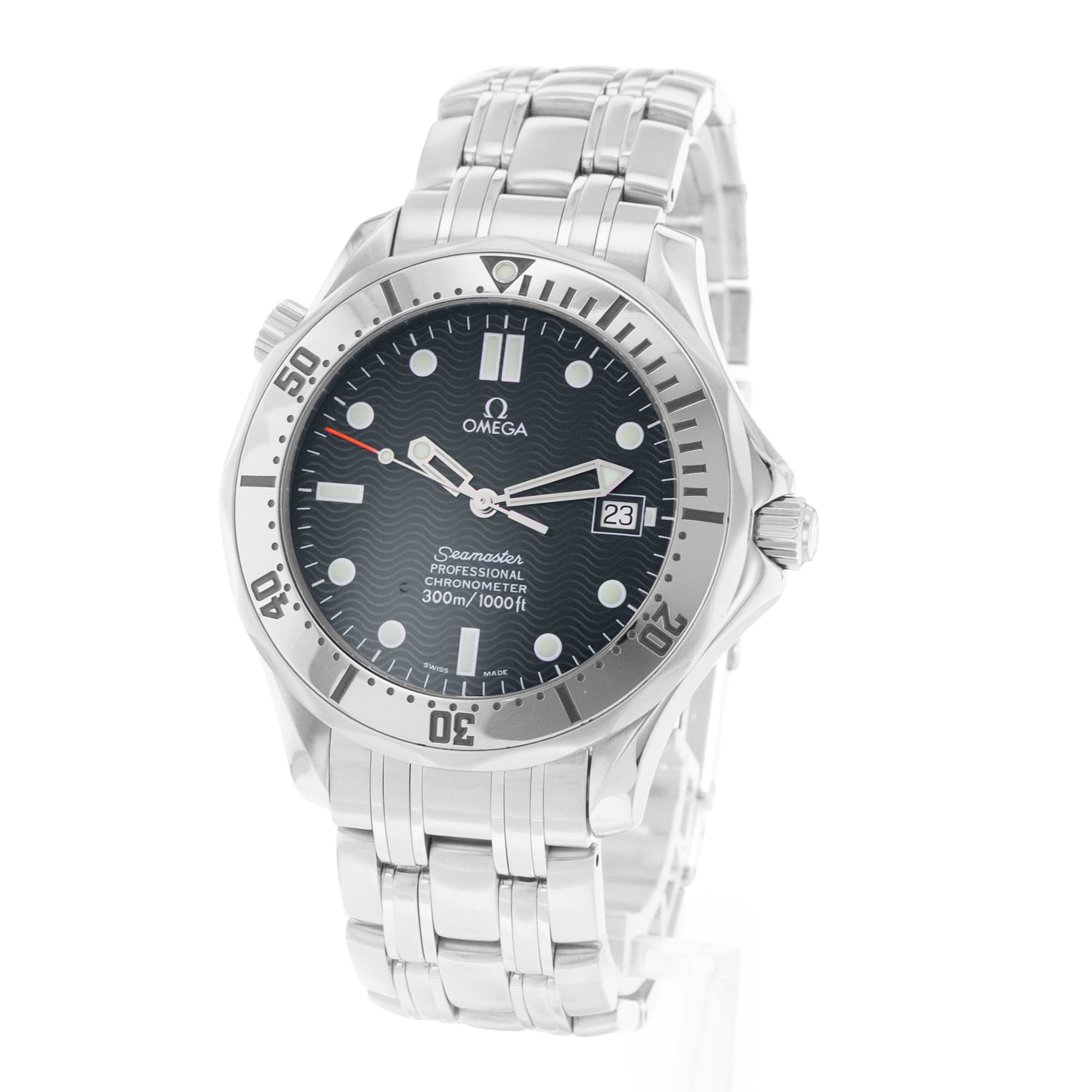 Omega Seamaster Diver 300 M 2532.80.00 41mm Black Dial Steel Mens Watch Card