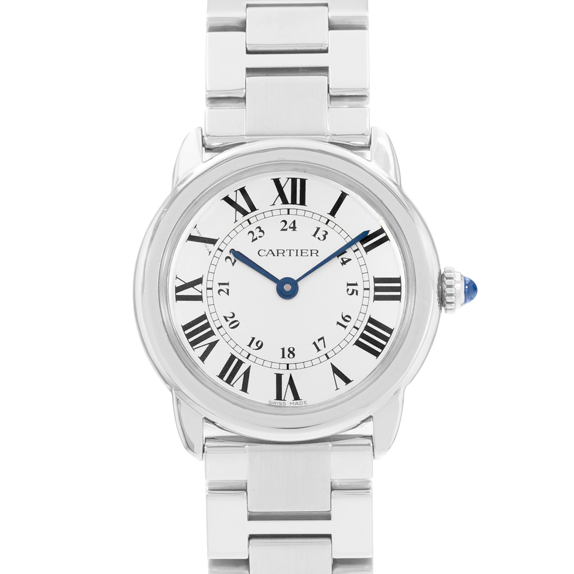 Cartier Ronde Solo de Cartier W6701004 3601 29mm Silver Steel Ladies Watch Card