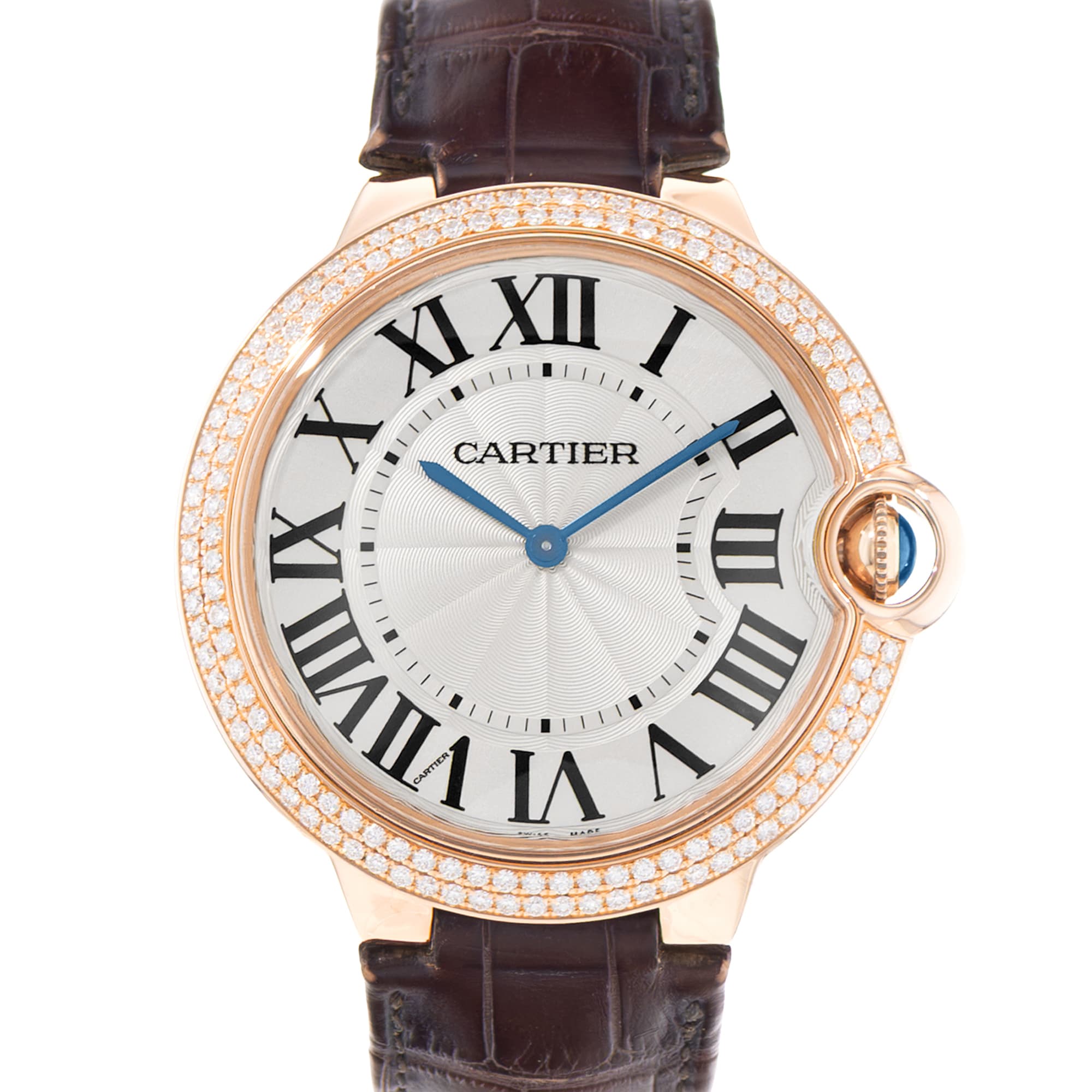 Cartier Ballon Bleu 40 WE902055 2661 Silver Gold Diamond Ladies Watch Card 2017