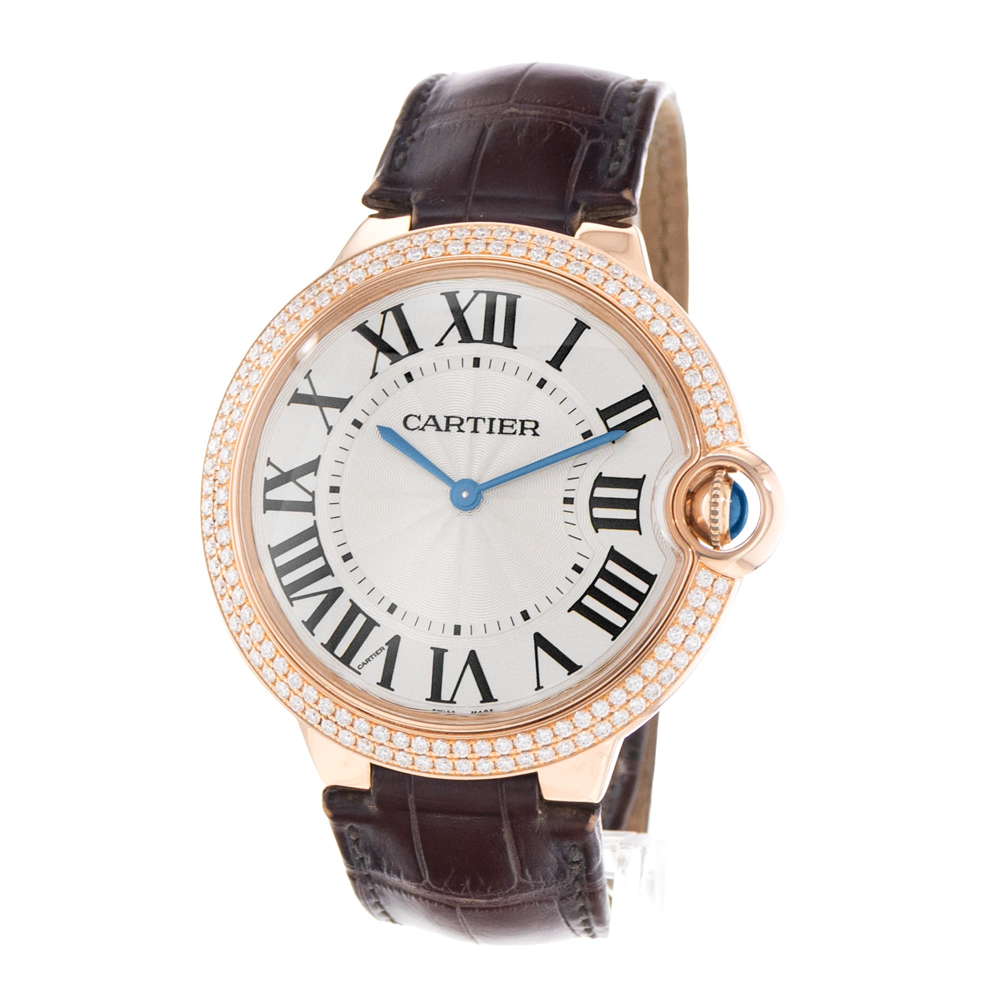 Cartier Ballon Bleu 40 WE902055 2661 Silver Gold Diamond Ladies Watch Card 2017