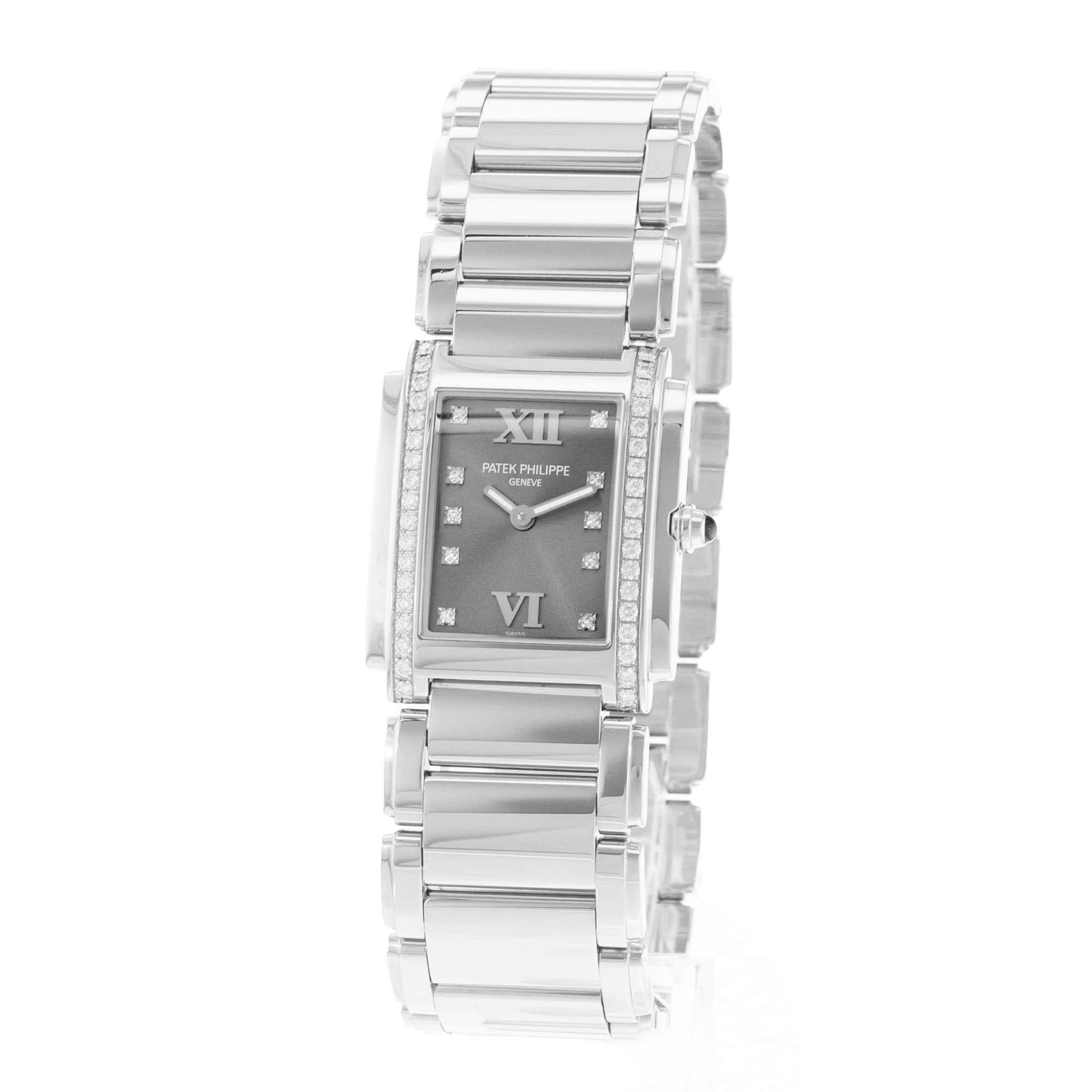 Patek Philippe Twenty-4 4910/10A-010 Grey Steel Quartz Ladies Watch 2005