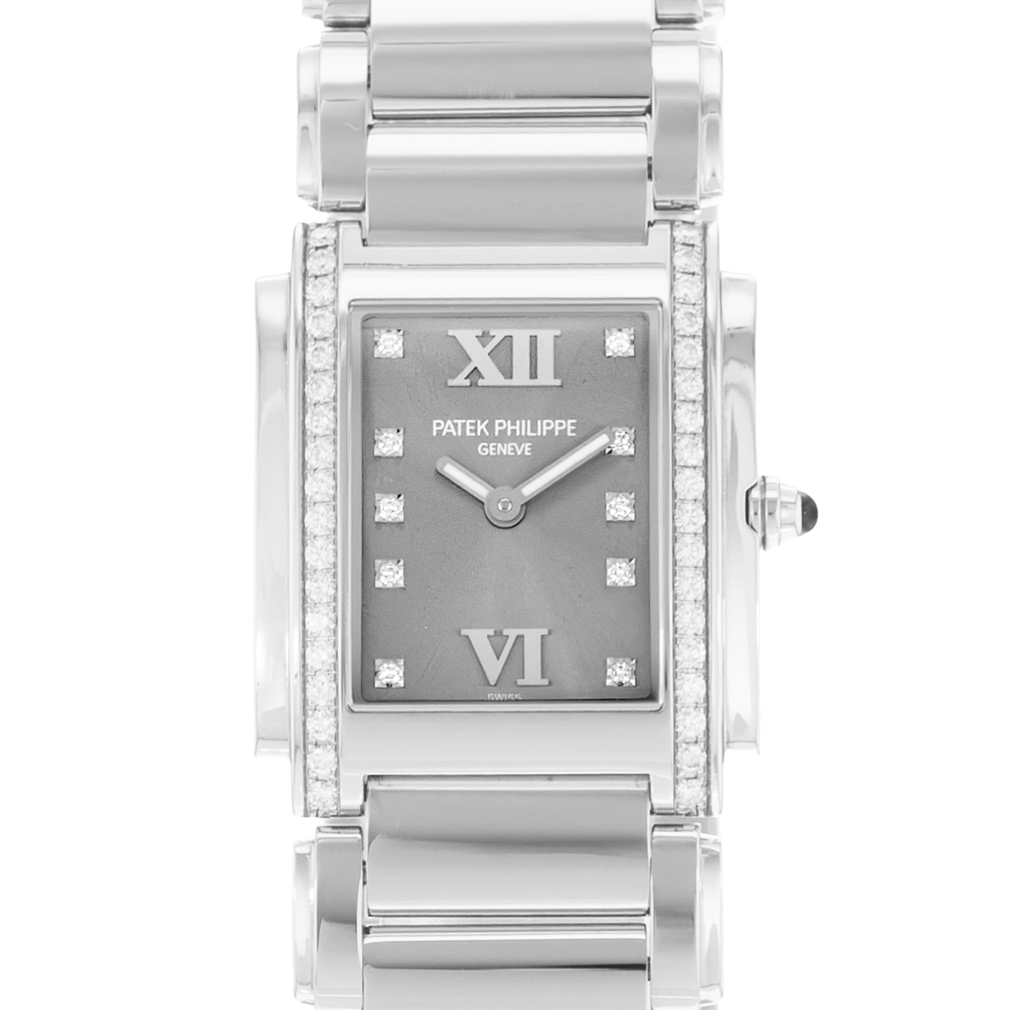 Patek Philippe Twenty-4 4910/10A-010 Grey Steel Quartz Ladies Watch 2005