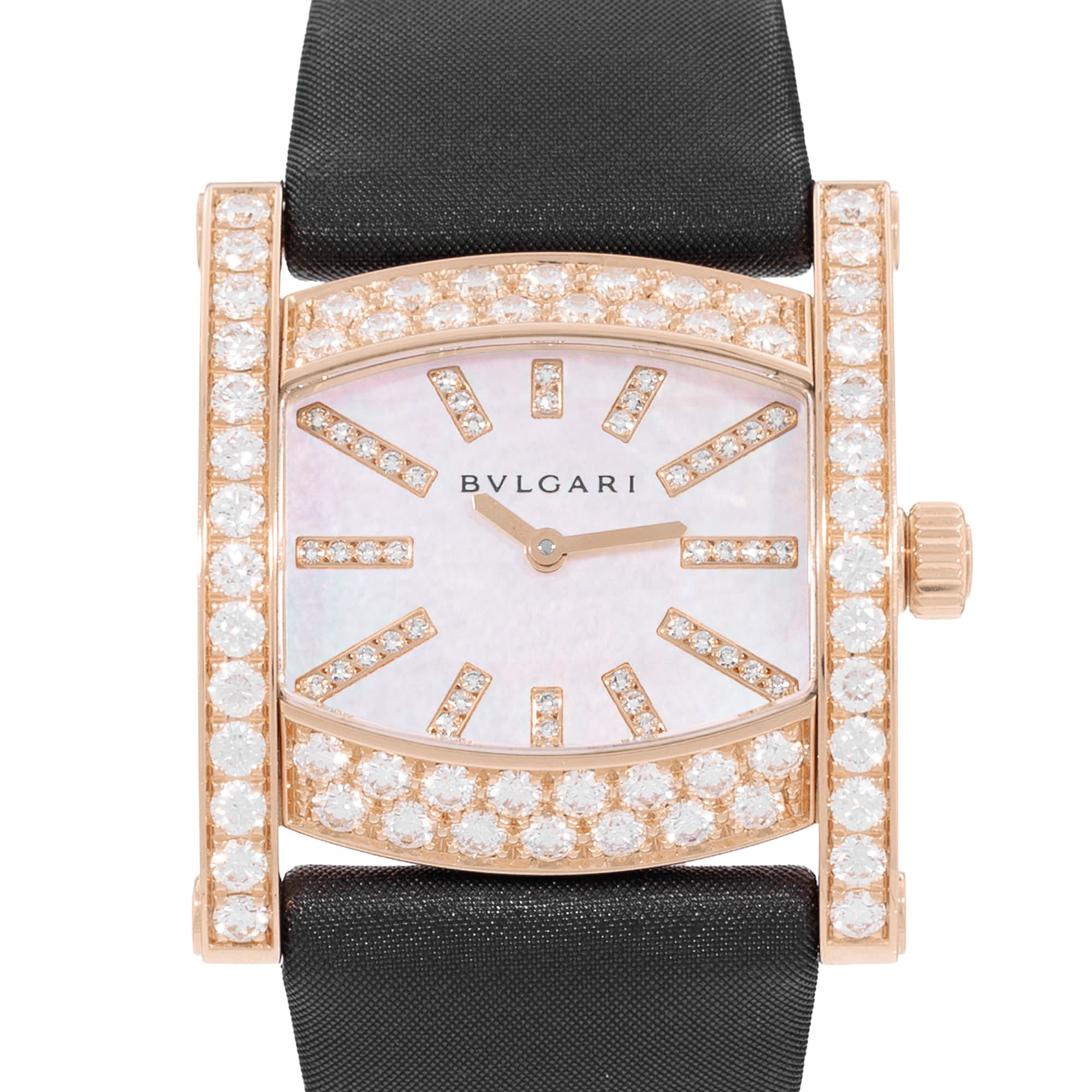 Bulgari Assioma AAP36D2C2L12 36mm MOP Pink Diamonds Rose Gold Ladies Watch Box