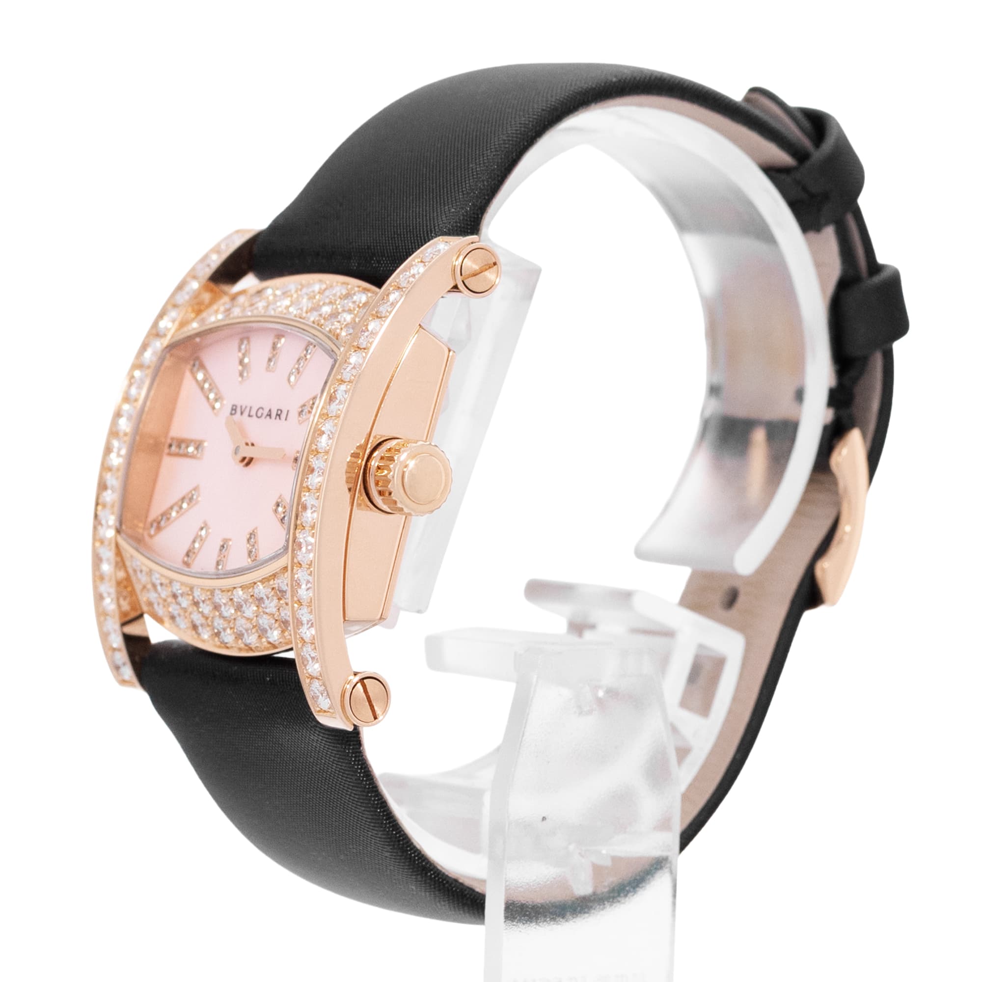 Bulgari Assioma AAP36D2C2L12 36mm MOP Pink Diamonds Rose Gold Ladies Watch Box
