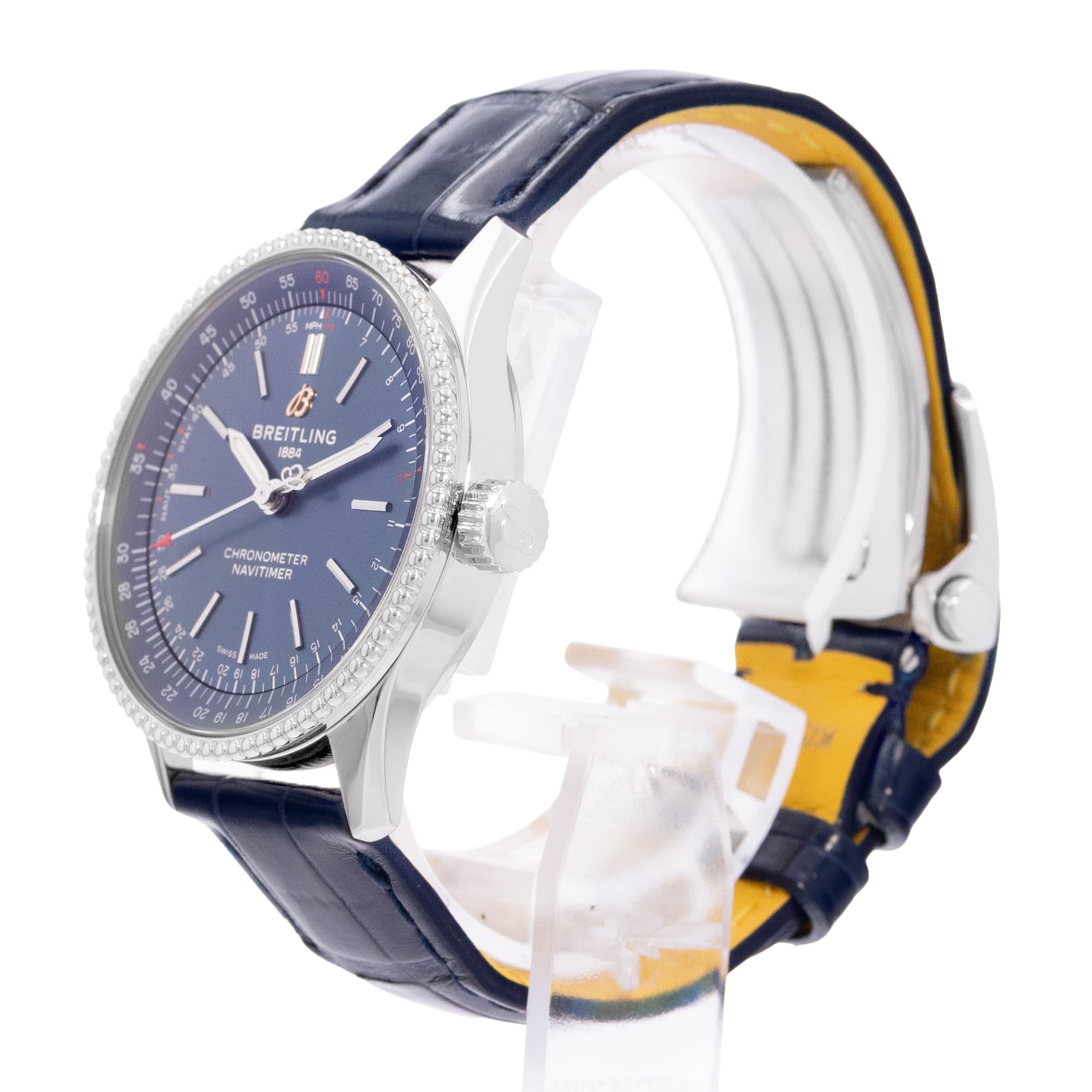 Breitling Navitimer A17395 35mm Blue Dial Steel Mens Watch Box