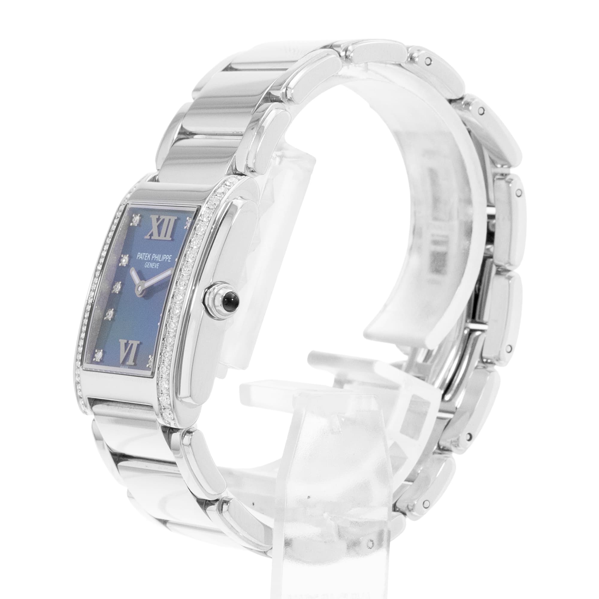 Patek Philippe Philippe Twenty~4 4910/10 25mm Blue Diamond Steel Ladies Watch