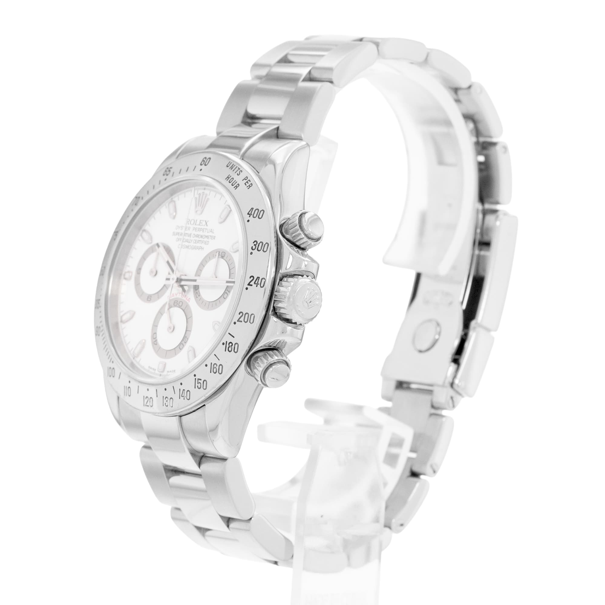 Rolex Daytona 116520 40mm White Dial Steel Oyster Mens Watch
