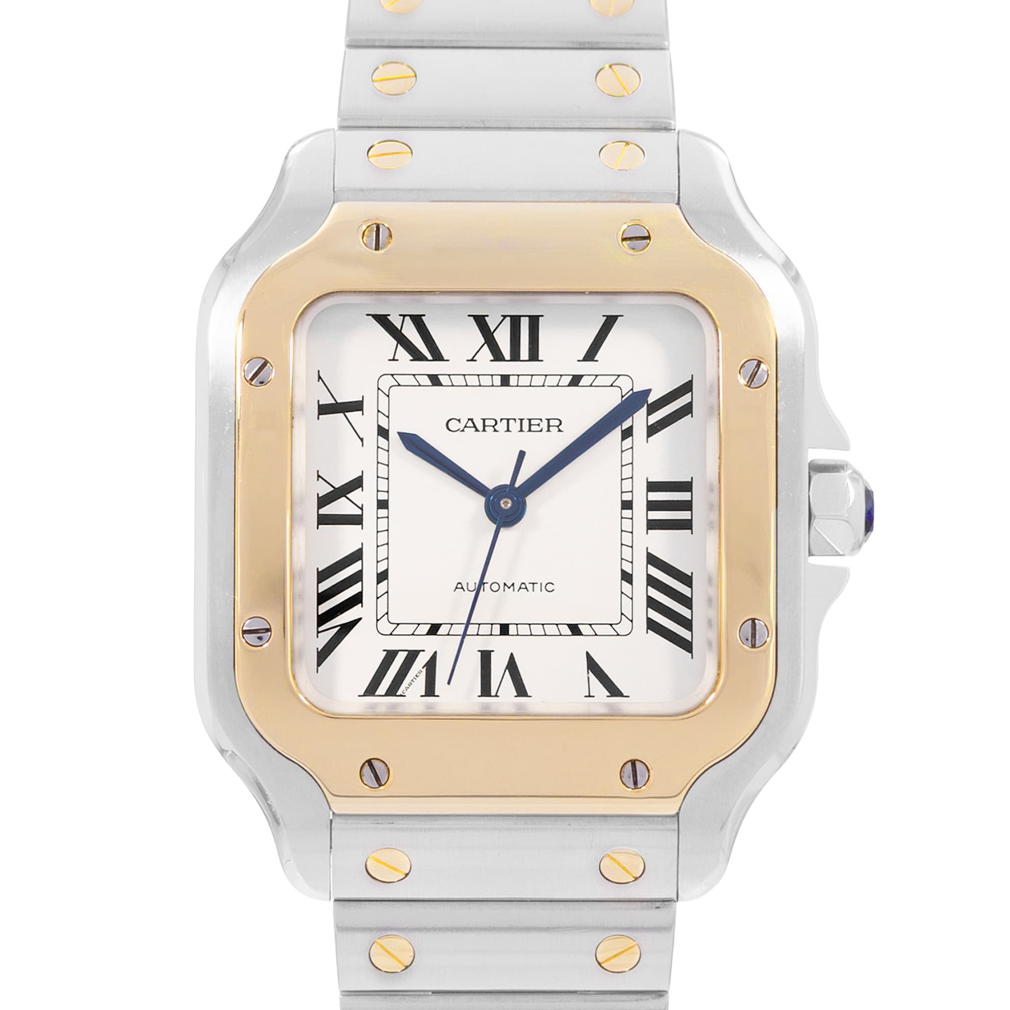 Cartier Santos W2SA0016 4075 35mm Medium Steel Yellow Gols Mens Watch Card