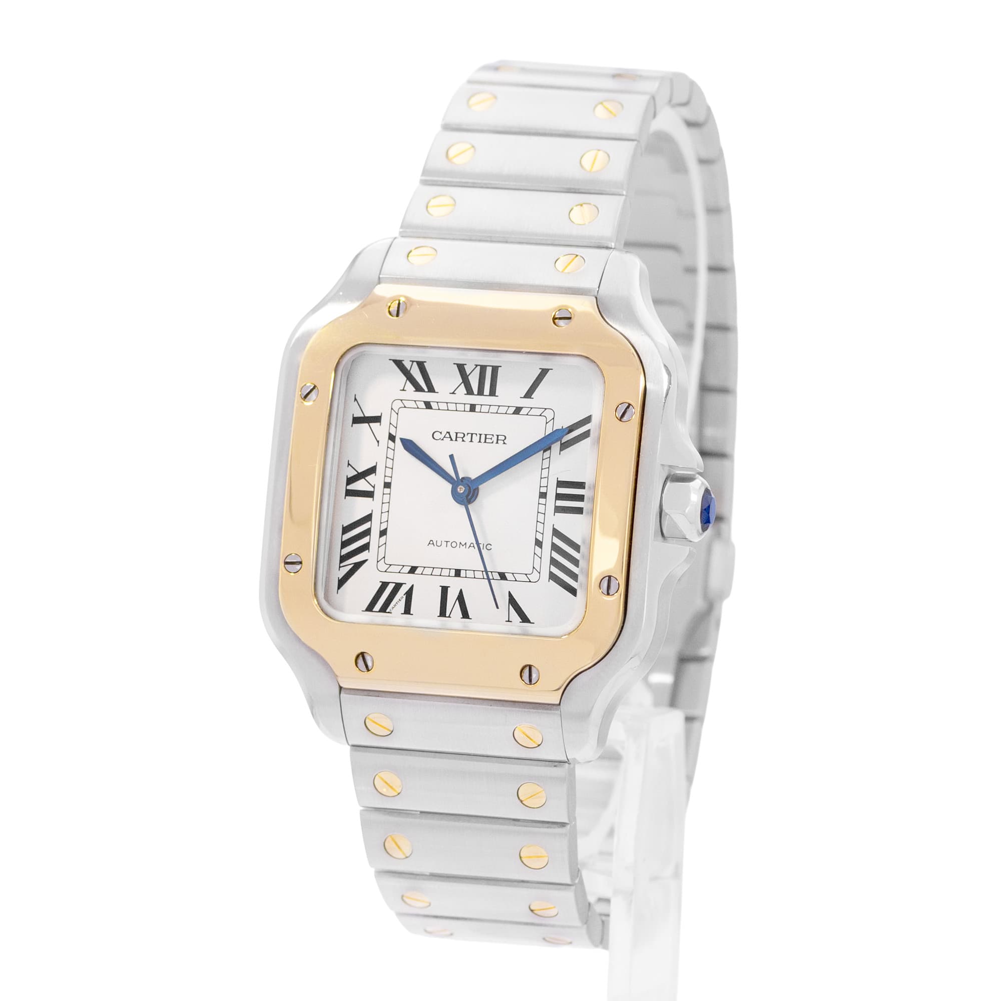 Cartier Santos W2SA0016 4075 35mm Medium Steel Yellow Gols Mens Watch Card