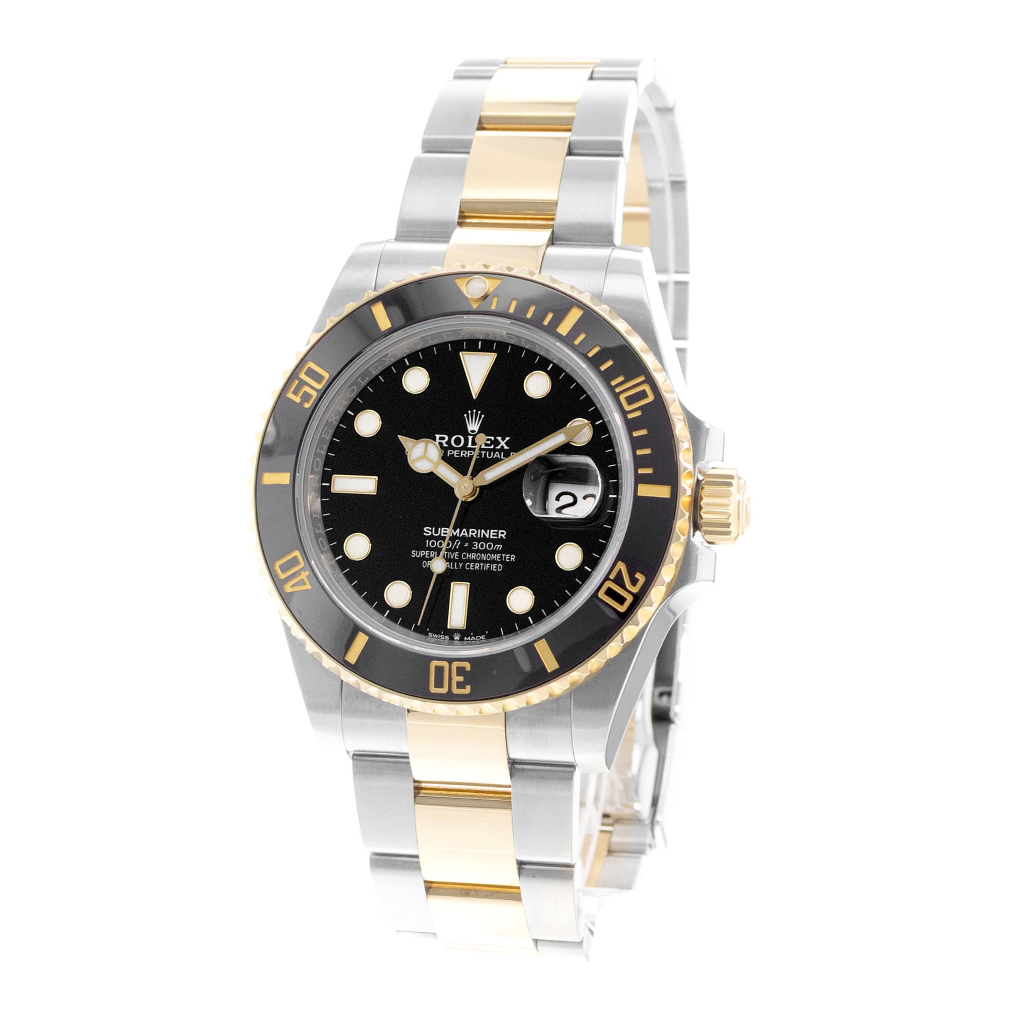 Rolex Submariner Date 126613 41mm Black Dial Steel Yellow Gold Mens Watch Card