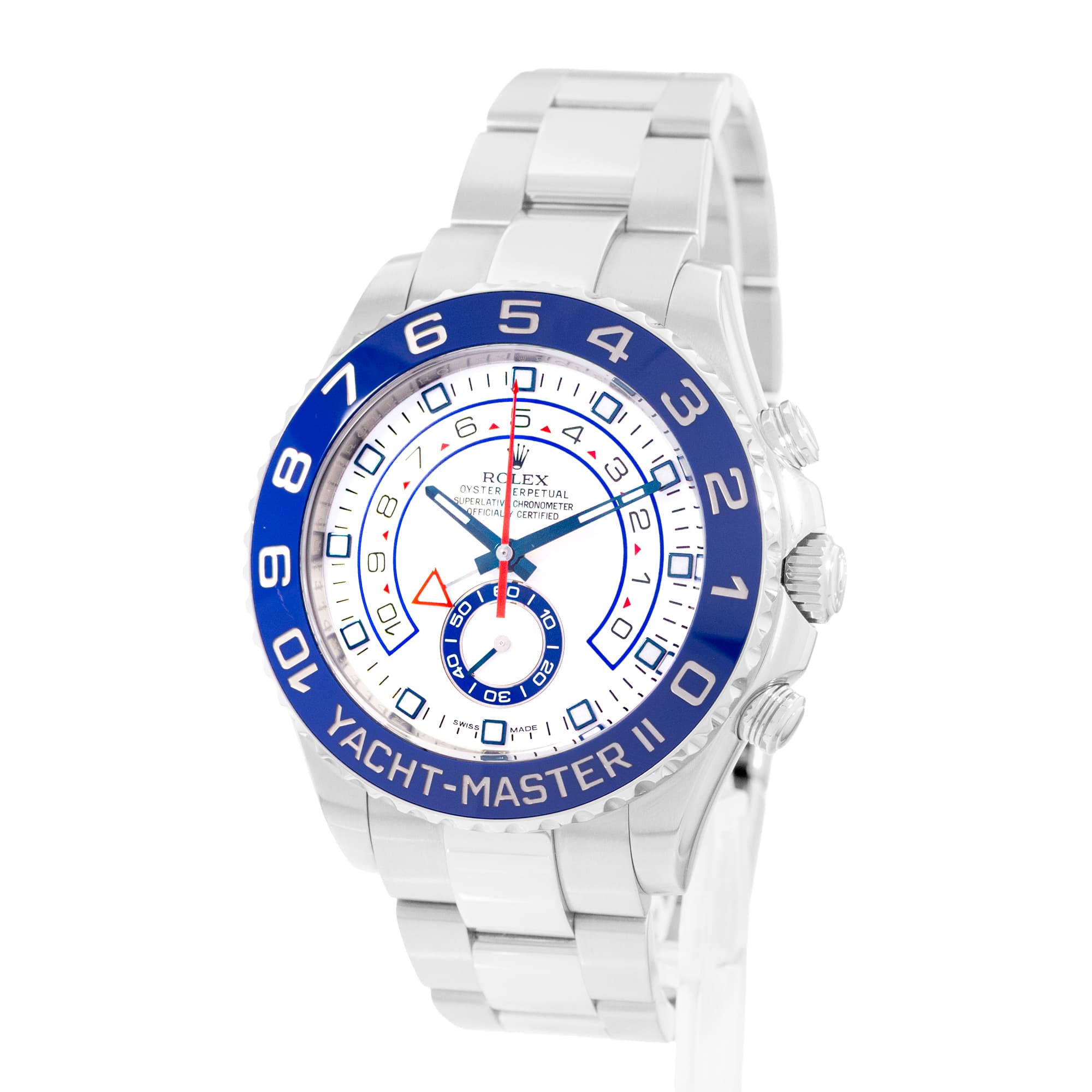 Rolex Yacht-Master II 116680 44mm White Dial Steel Oyster Mens Watch Card 2015