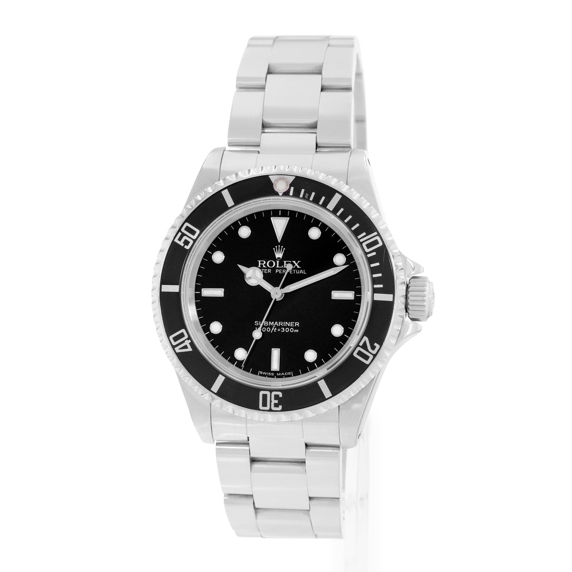 Rolex Submariner No Date 14060 40mm Black Dial Steel Oyster Mens Watch Papers