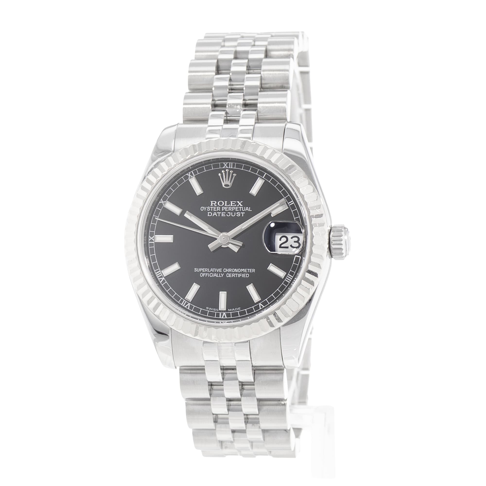 Rolex Datejust 31 178274 Black Dial Steel Jubilee Automatic Ladies Watch Card