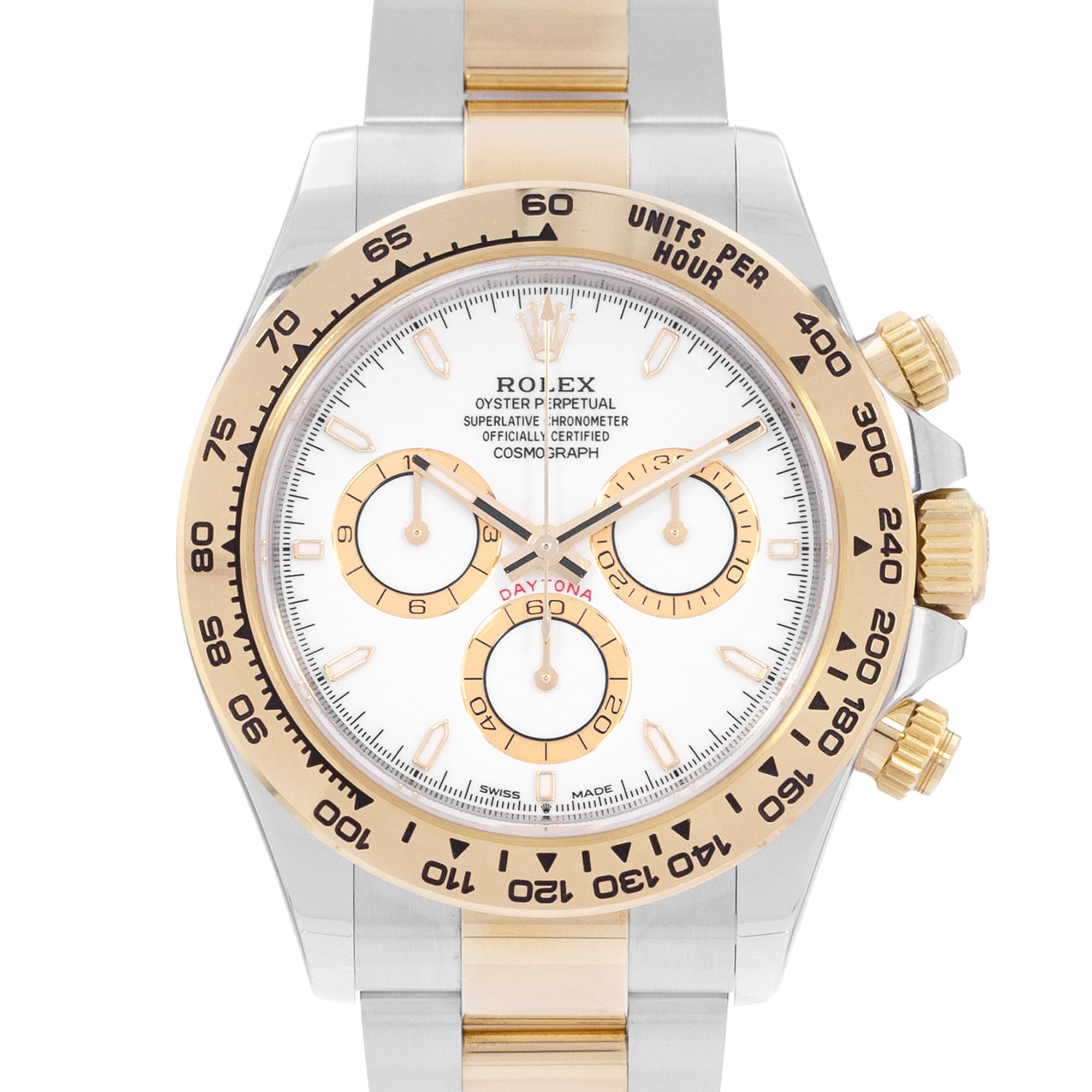 Rolex Daytona 126503 White Steel 18k Yellow Gold Chronograph Mens Watch 2025