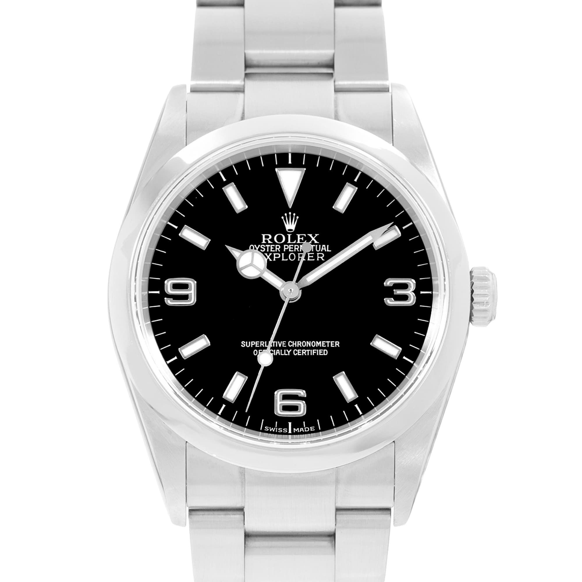 Rolex Explorer 36 114270 Black Arabic Dial Steel Automatic Mens Watch