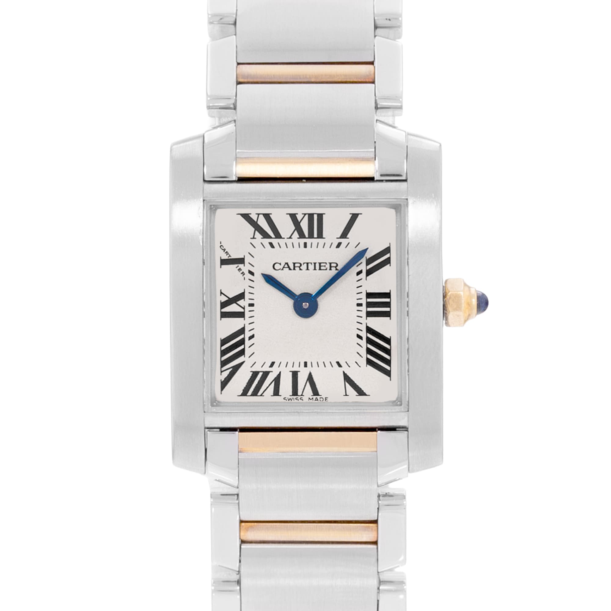 Cartier Tank Francaise W51007Q4 2384 20mm Small Steel Yellow Gold Ladies Watch