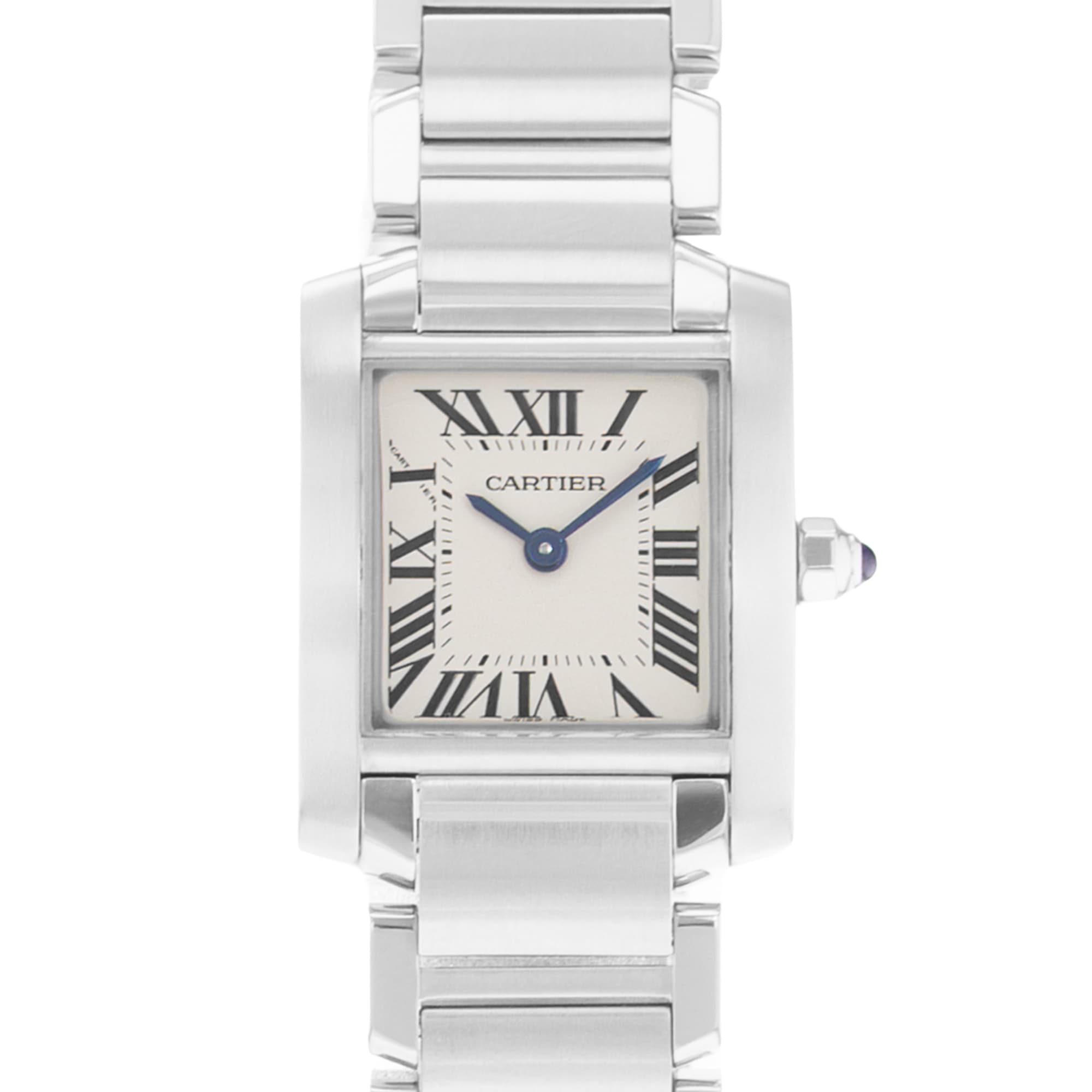 Cartier Tank Francaise W51008Q3 3217 20mm Small Silver Steel Ladies Watch