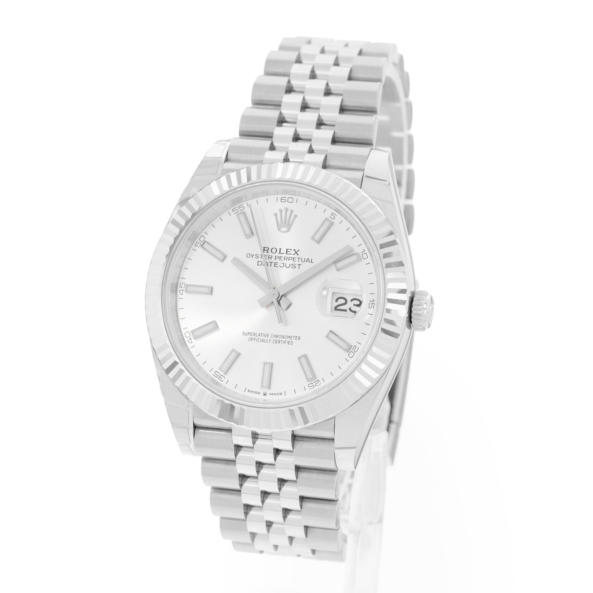 Rolex Datejust 41 126334 Silver Dial Steel Jubilee Automatic Mens Watch Card