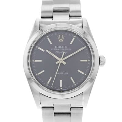 Rolex Air King 14000 Oyster Perpetual Precision Grey Dial 34mm Steel Watch