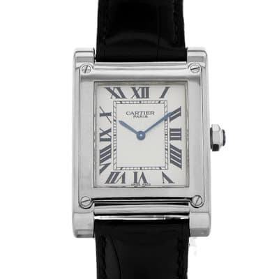 Cartier Tank 2609 F Privée Tank à Vis Collection 18k 28mm White Gold Watch