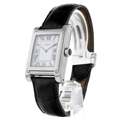 Cartier Tank 2609 F Privée Tank à Vis Collection 18k 28mm White Gold Watch