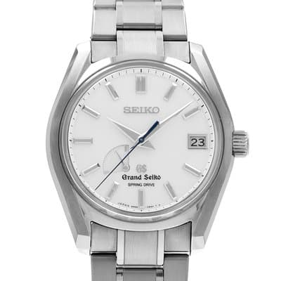 Grand Seiko Spring Drive SBGA125 White Index Titanium Automatic Mens Watch