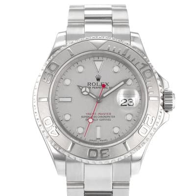 Rolex Yacht-Master 40 16622 Platinum Bezel Steel Oyster Automatic Mens Watch