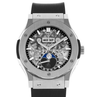 Hublot Classic Fusion Aerofusion 517.NX.0170.LR Moonphase Titanium Mens Watch