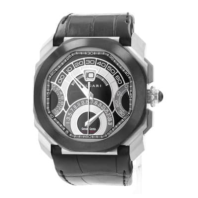 Bvlgari Octo BGO45BSCLDCHQR Retrograde Steel Ceramic Bezel Automatic Mens watch