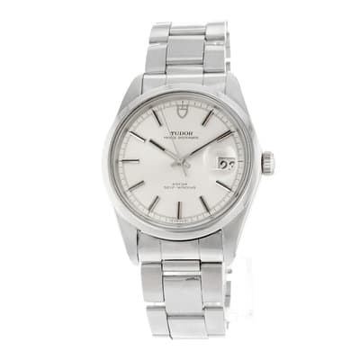 Tudor Prince Oysterdate 7024/0 Jumbo Silver Index Vintage Steel Mens Watch 1972