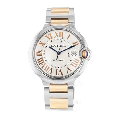 Cartier Ballon Bleu 42mm W6920095 3765 Steel Rose Gold Automatic Mens Watch