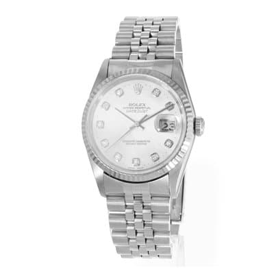 Rolex Datejust 36 16234 Diamond Mother of Pearl Steel Jubilee Ladies Watch