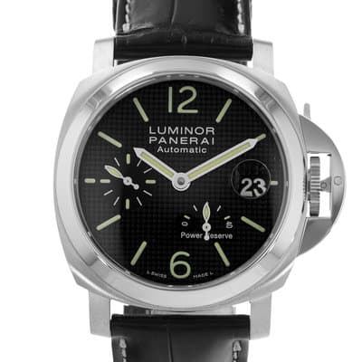 Panerai Luminor Power Reserve PAM 00241 40mm Power Black Steel Mens Watch 2008