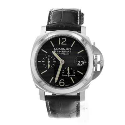 Panerai Luminor Power Reserve PAM 00241 40mm Power Black Steel Mens Watch 2008