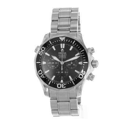 Omega Seamaster Diver 300 M 2594.52 41mm Black Chronograph Steel Mens Watch 2010