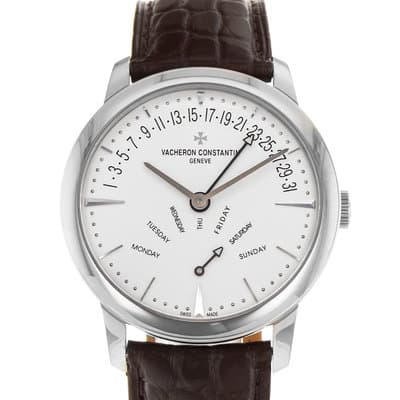 Vacheron Constantin Patrimony 86020/000G-9508 Retrograde White Gold Mens Watch