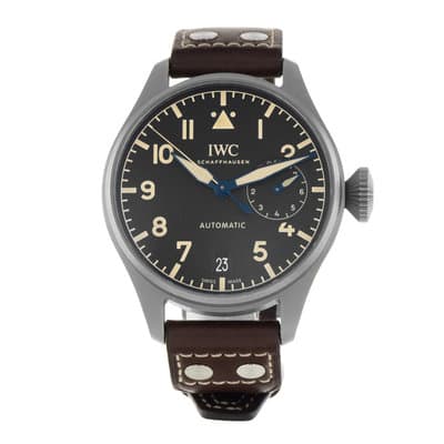 IWC Big Pilot IW501004 46mm Heritage Black Titanium Brown Mens Watch 2020