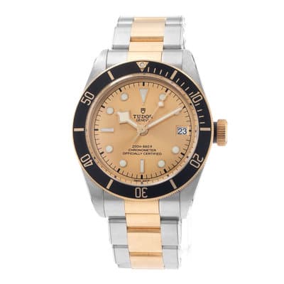 Tudor Black Bay 79733 Champagne 41mm Steel Yellow Gold Automatic Mens Watch