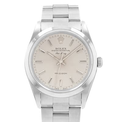 Rolex Air King 34 14000 Silver Index Steel Oyster Automatic 1996 Mens Watch