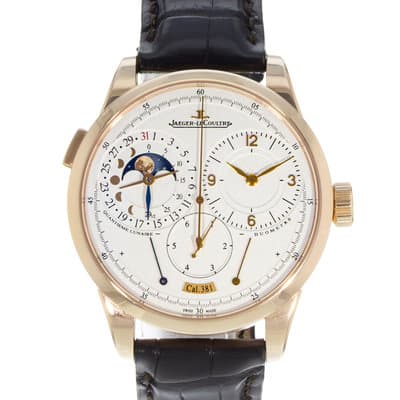 Jaeger-LeCoultre Duometre Q6042421 602.2.24.S Silver Arabic Rose Gold Mens Watch