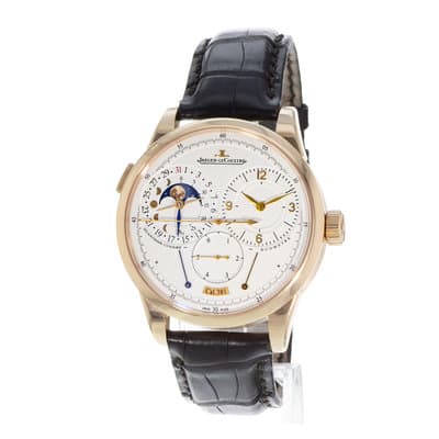 Jaeger-LeCoultre Duometre Q6042421 602.2.24.S Silver Arabic Rose Gold Mens Watch