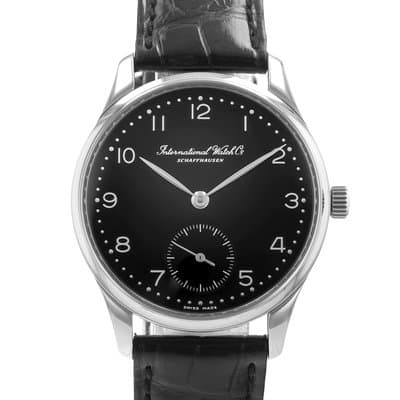 IWC Portuguese Automatic IW353105 35mm Black Arabic Steel Leather Mens Watch