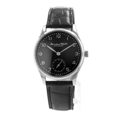 IWC Portuguese Automatic IW353105 35mm Black Arabic Steel Leather Mens Watch