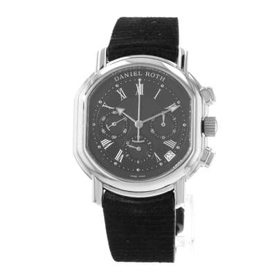 Daniel Roth Masters Chronograph S247 38mm Roman El Primero Black Mens Watch