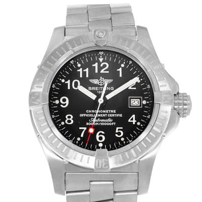 Breitling Avenger Seawolf E17370 44mm Black Titanium Automatic Mens Watch