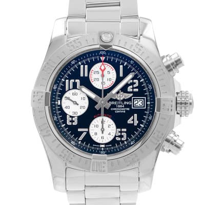 Breitling Avenger II A13381 43mm Black Arabic Steel Chronograph Mens Watch 2019