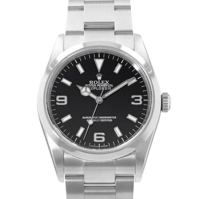 Rolex Explorer 36 114270 36mm Black Arabic Steel Oyster Mens Watch 2004