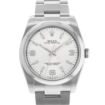 Rolex Oyster Perpetual 36 116000 Silver Arabic Steel Oyster Mens Watch 2012