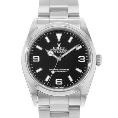 Rolex Explorer 36 14270 36mm Black Arabic Steel Oyster Automatic Mens Watch 1991